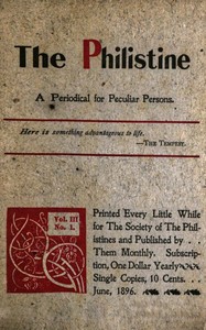 Cover of The Philistine : $b a periodical for peculiar persons (Vol. III, No. 1, June 1896)