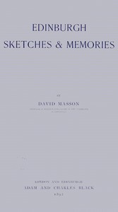 Cover of Edinburgh sketches & memories