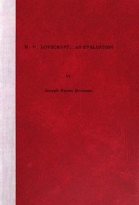 Cover of H.P. Lovecraft, an evaluation