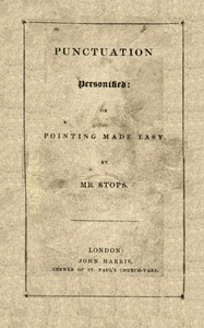 Cover of Punctuation personified : $b or, pointing made easy
