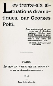 Cover of Les trente-six situations dramatiques