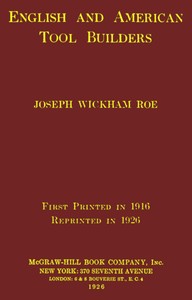 Cover of English and American tool builders