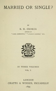 Cover of Married or single?, Vol. 1 (of 3)