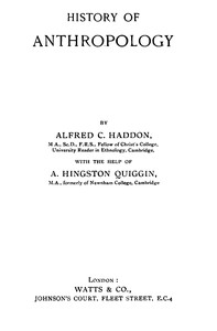 Cover of History of anthropology