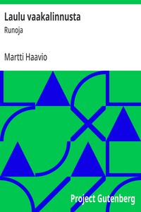 Cover of Laulu vaakalinnusta : $b Runoja