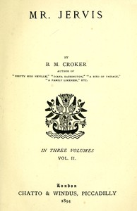 Cover of Mr. Jervis, Vol. 2 (of 3)