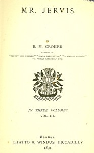 Cover of Mr. Jervis, Vol. 3 (of 3)