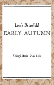 Cover of Early autumn