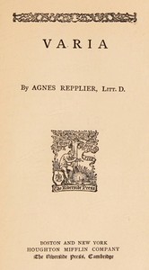 Cover of Varia
