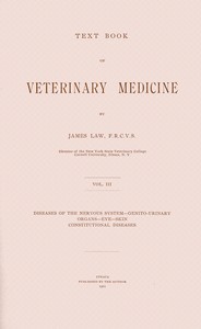 Cover of Text book of veterinary medicine, Volume 3 (of 5)