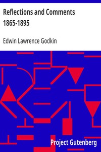 Cover of Reflections and Comments 1865-1895