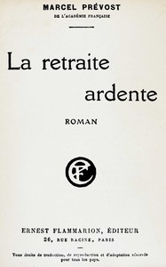 Cover of La retraite ardente : $b roman