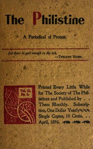 Cover of The Philistine : $b A periodical of protest (Vol. II, No. 5, April 1896)