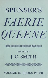 Cover of Spenser's Faerie Queene, Vol. 2 (of 2) : $b Books IV-VII