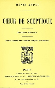 Cover of Cœur de sceptique