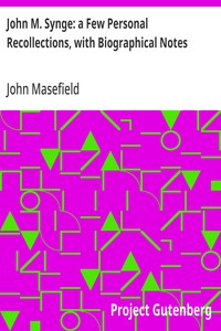 Cover of John M. Synge: a Few Personal Recollections, with Biographical Notes