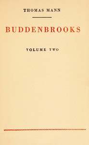 Cover of Buddenbrooks, volume 2 of 2