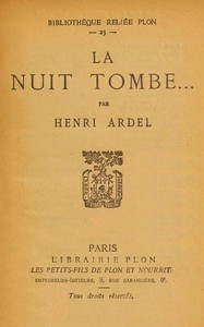 Cover of La nuit tombe...