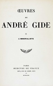 Cover of L'immoraliste