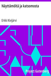 Cover of Näyttämöltä ja katsomosta