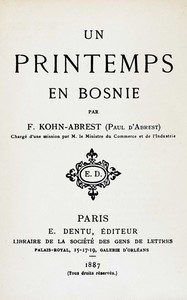 Cover of Un printemps en Bosnie