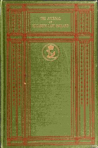 Cover of The journal of Elizabeth Lady Holland (1791-1811) Volume 1 (of 2)