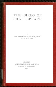 Cover of The birds of Shakespeare