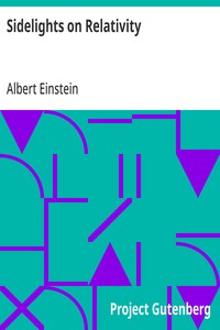 Cover of Sidelights on Relativity