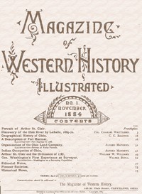 Cover of Magazine of western history, illustrated, Vol. I, No. 1, November 1884