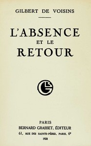 Cover of L'absence et le retour