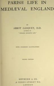 Cover of Parish life in mediæval England