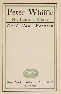 Cover of Peter Whiffle : $b His life and works