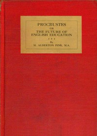 Cover of Procrustes : $b or, The future of English education