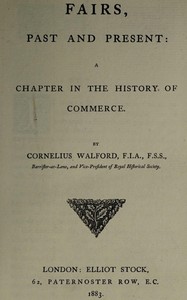 Cover of Fairs, past and present : $b A chapter in the history of commerce
