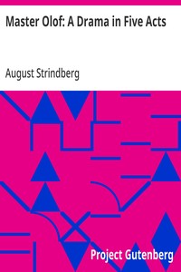 Cover of Master Olof: A Drama in Five Acts