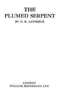 Cover of The Plumed Serpent