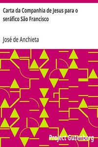 Cover of Carta da Companhia de Jesus para o seráfico São Francisco
