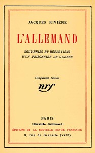 Cover of L'Allemand : $b souvenirs et réflexions d'un prisonnier de guerre