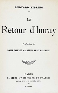 Cover of Le retour d'Imray