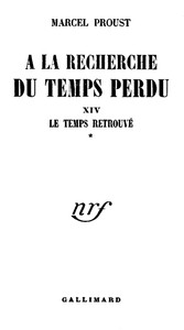 Cover of Le temps retrouvé Tome 1 (de 2) : $b À la recherche du temps perdu vol.VII