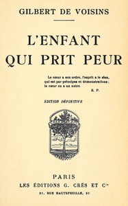 Cover of L'enfant qui prit peur