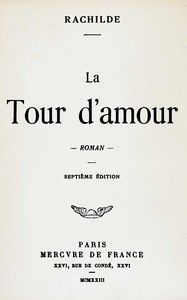 Cover of La tour d'amour : $b roman