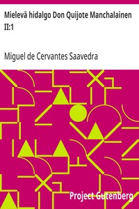 Cover of Mielevä hidalgo Don Quijote Manchalainen II:1