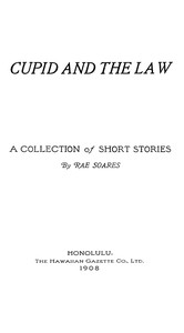 Cover of Cupid and the law : $b a collection of short stories