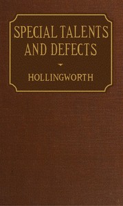 Cover of Special talents and defects : $b Their significance for education