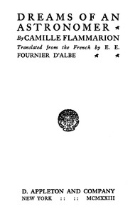 Cover of Dreams of an astronomer