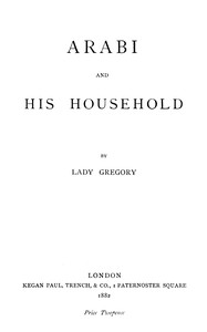 Cover of Arabi and his household