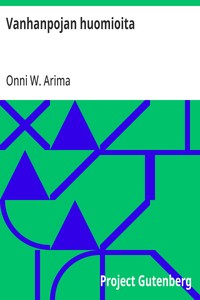 Cover of Vanhanpojan huomioita