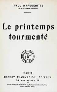 Cover of Le printemps tourmenté