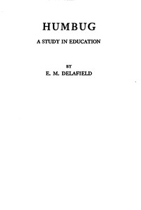 Cover of Humbug : $b a study in education